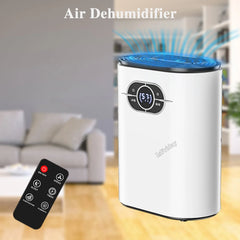 AquaClear 1.2L Compact Dehumidifier | High-Efficiency Moisture Removal with Dual-Speed & Quiet Sleep Mode | Includes Remote Control and LED Display | Ideal for Home and Office