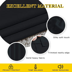 Eclipse Blackout Curtain Panel | 100% Polyester | Energy-Saving & Noise-Reducing | Available in Multiple Colors & Lengths | Easy Install with Grommets