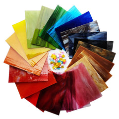 Gradient Glass Mosaic Tiles - 30 Colors | 10x10cm Squares | DIY Art & Craft Decoration Kit