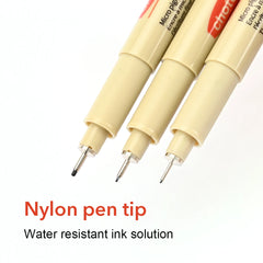 Micron Ink Marker Pen Set | Pigment Liner for Sketching & Manga | Quick-Drying & Water-Resistant | Multiple Tip Sizes Available