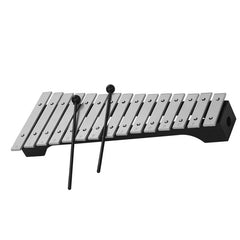 Classic 15-Note Glockenspiel Xylophone | Wooden Base with Aluminum Bars | Includes Mallets and Carrying Bag