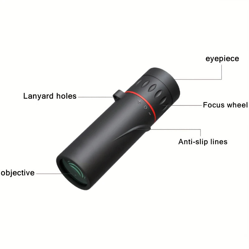 2000x25 Outdoor Mini Pocket Telescope | BAK4 FMC Coated Professional Optics for Bird Watching and Camping