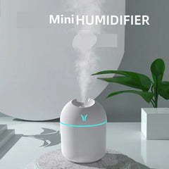 WhisperLite 250ml Aroma Diffuser | USB Mini Air Humidifier with Essential Oil Capability | Ultrasonic Quiet Mist Maker with LED Lamp | Ideal for Home and Car