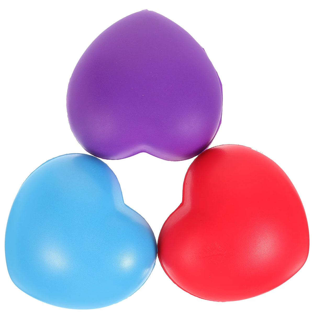 Heart-Shaped Hand Exercise Balls | Set of 3 Stress and Grip Strengthening Squeeze Balls