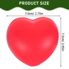 Heart-Shaped Hand Exercise Balls | Set of 3 Stress and Grip Strengthening Squeeze Balls