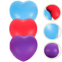 Heart-Shaped Hand Exercise Balls | Set of 3 Stress and Grip Strengthening Squeeze Balls