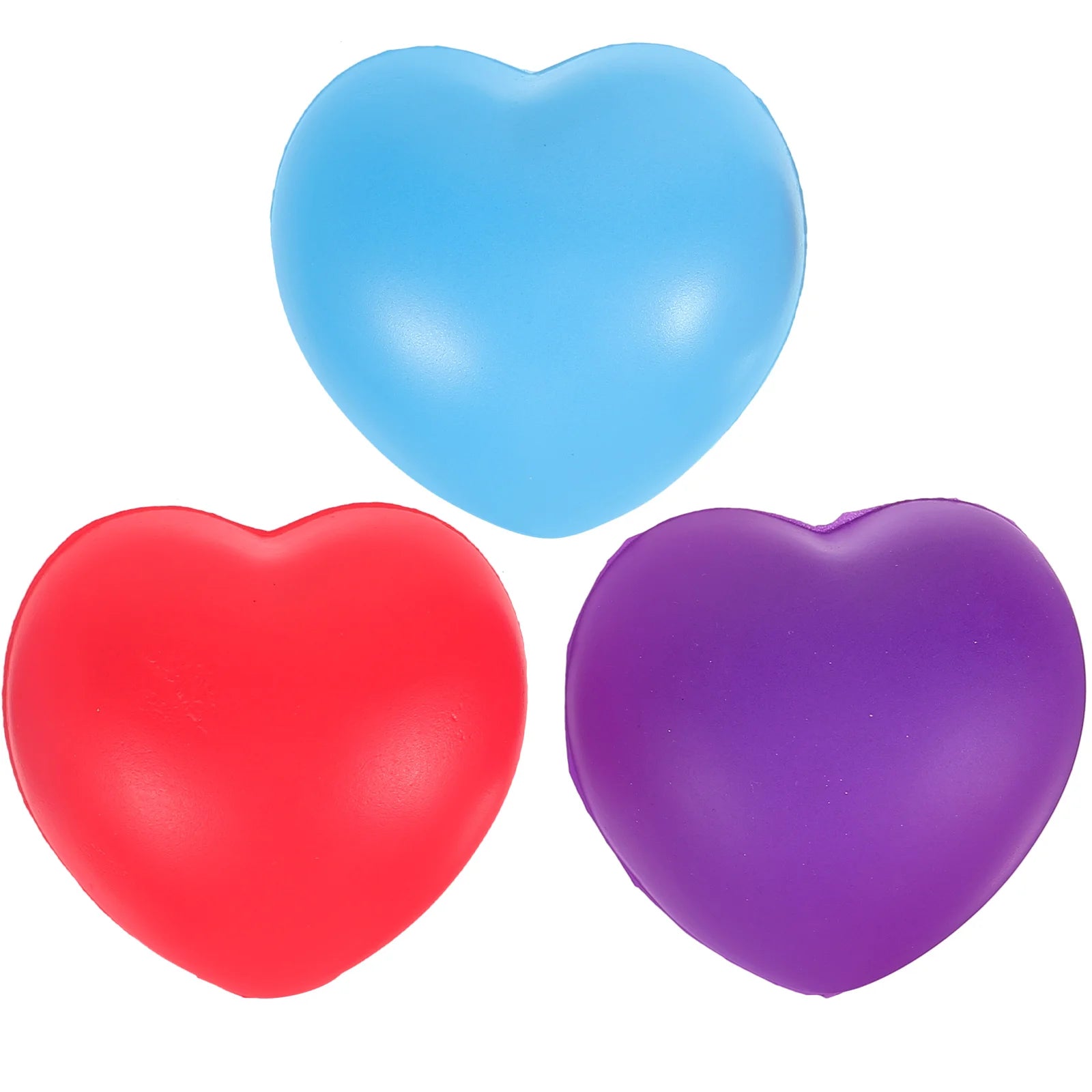 Heart-Shaped Hand Exercise Balls | Set of 3 Stress and Grip Strengthening Squeeze Balls