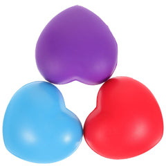 Heart-Shaped Hand Exercise Balls | Set of 3 Stress and Grip Strengthening Squeeze Balls