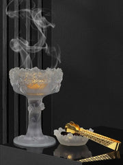 Ethereal Essence Incense Burners - 3 Piece | Clear Resin & Decorative Design