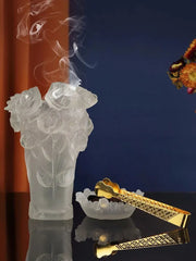Ethereal Essence Incense Burners - 3 Piece | Clear Resin & Decorative Design