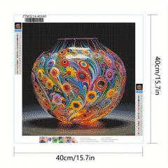 5D Diamond Art Kit | Stained Glass Jar Design | Beginner-Friendly DIY Diamond Painting Craft
