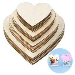 Unfinished Wooden Hearts | DIY Craft Slices | Wedding Decor | Customizable Hanging Pendants