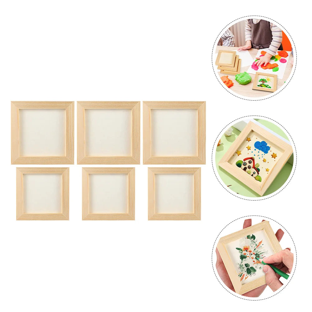 DIY Wood Clay Picture Frames | Natural Wooden Craft Frames | Personalizable Home Decor | Available in Two Sizes