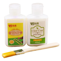 60ml Gilding Glue Set for Gold Foil Sheets | Includes Varnish & Brush | Perfect for Arts, Crafts, and Home Decor