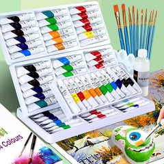 Acrylic Paint Set | Available in 12, 18, 24, 36 Colors | 12ml Tubes | Rich Pigments for Artists