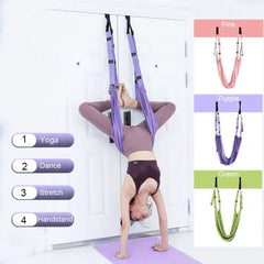 Adjustable Aerial Yoga Strap Hammock | Anti-Gravity Inversion Therapy | Comfort Stretching Strap for Yoga, Fitness, and Ballet