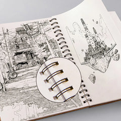 Art Sketchbook with 160GSM Kraft Paper | Spiral Coil Binding | Available in A5, 16K, A4 Sizes