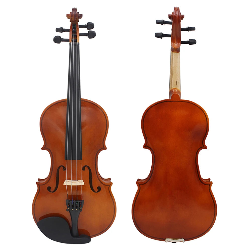 Astonvilla AV-105 Full Size 4/4 Acoustic Violin Kit | Basswood Body with Ebony Fingerboard | Includes Case and Accessories