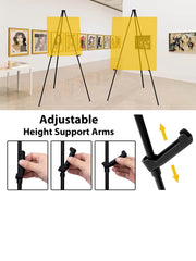 High Steel Easy Folding Display Easel | Quick Set-Up & Portable | Adjustable Height | Perfect for Presentations & Exhibitions