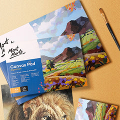 Canvas Pad for Painting | 10 Sheets | Available in A4 & A5 Sizes | 280 GSM Cotton | Suitable for Oil & Acrylic Paints