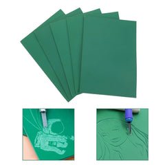 Green PVC Carving Rubber Block Kit | Printmaking Stamp Blocks | 21.5x15 cm | Starter Tool for Artists and Engraving Enthusiasts