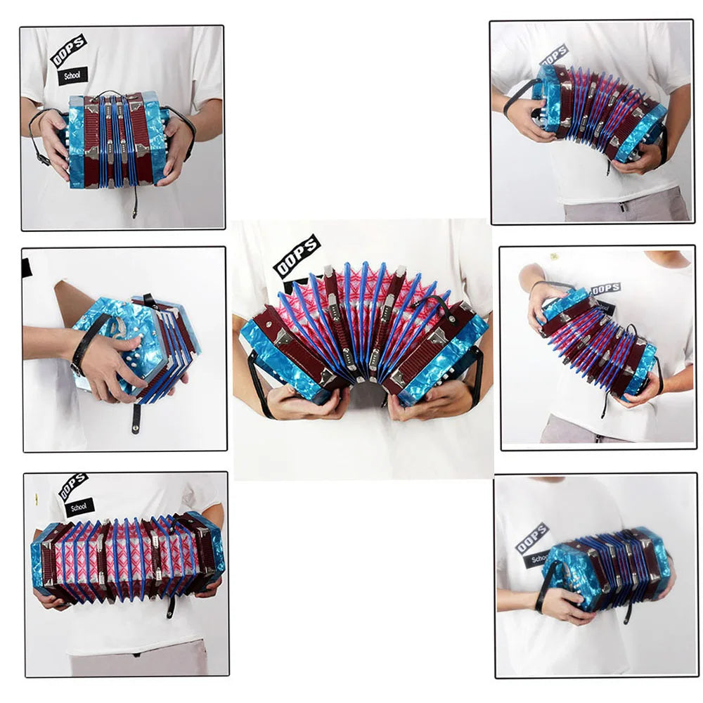 Creative Explorer’s Concertina | 20-Button Anglo Style | 40-Reed | Includes Carrying Bag