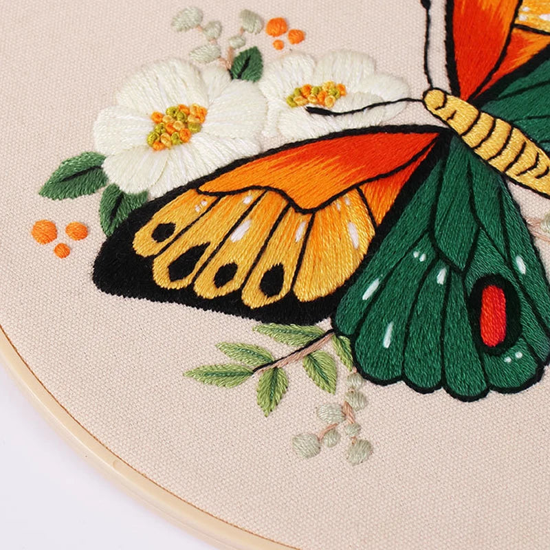 DIY Butterfly Embroidery Kit | Beginner-Friendly Cross Stitch Set