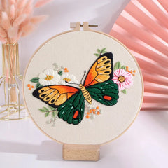 DIY Butterfly Embroidery Kit | Beginner-Friendly Cross Stitch Set