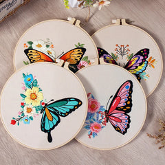 DIY Butterfly Embroidery Kit | Beginner-Friendly Cross Stitch Set