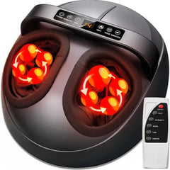 Therapeutic Heated Foot Massager | Shiatsu Kneading Roller for Pain Relief and Circulation Enhancement