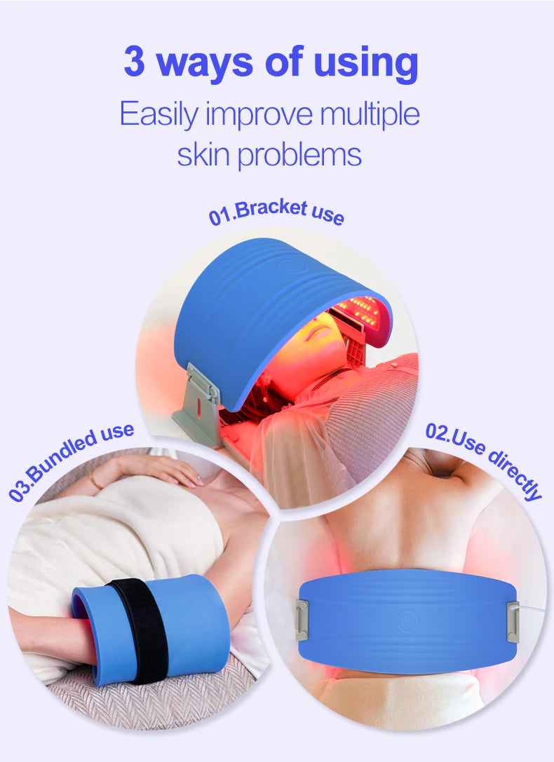 LED Facial Mask | Photon Light Therapy | Skin Rejuvenation | Emotional Well-Being | Adjustable Light Modes | Home Spa Treatment