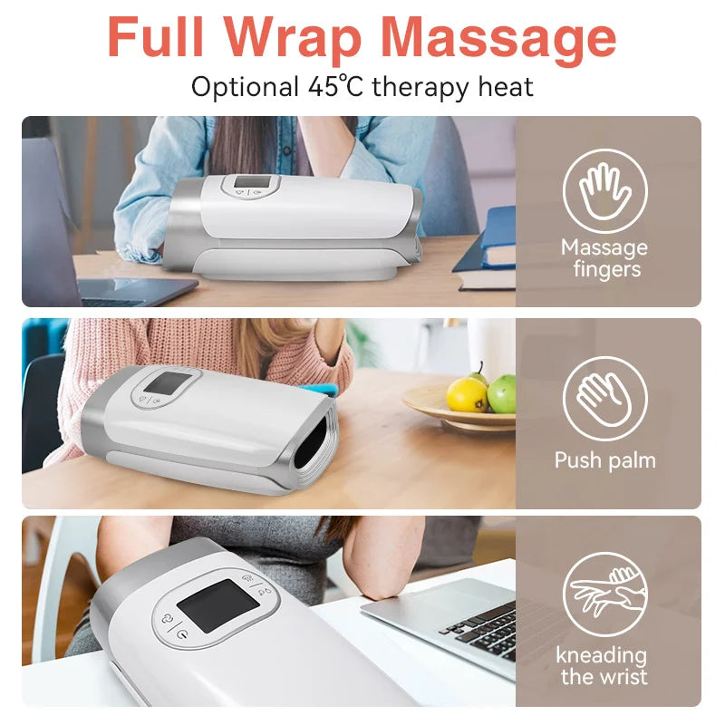 Therapeutic Hand Massager with Heat and Air Compression | Pain Relief and Relaxation for Arthritis and Carpal Tunnel