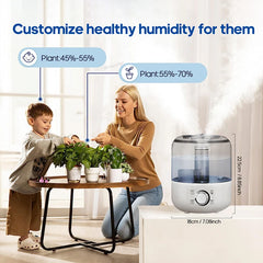 AquaPro 3L High-Capacity Humidifier | Large Home Humidifier with Remote Control & Timer | Adjustable Mist Aroma Diffuser | Dual Voltage with Safety Certifications