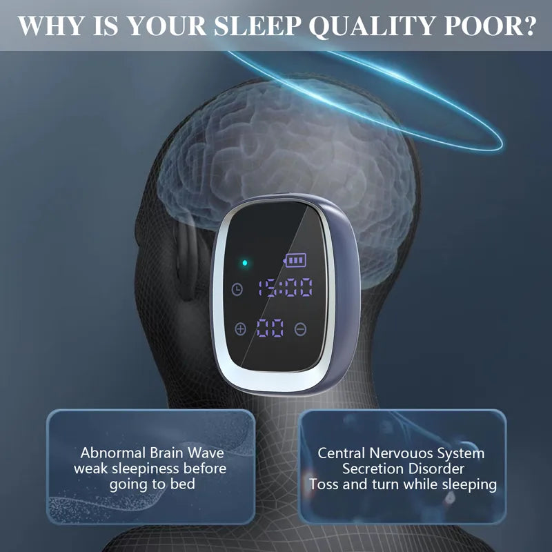 KTS Handheld Sleep Aid Device | CES Stimulation Therapy for Anxiety, Depression, and Insomnia | 600mAh Battery