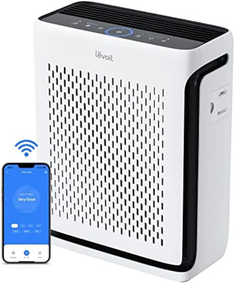 PureAir Max Home Air Purifier | Large Room Coverage up to 1110 Ft² | Smart WiFi with Triple-Stage Filtration | HEPA & Activated Carbon Filters | Sleep & Pet Modes