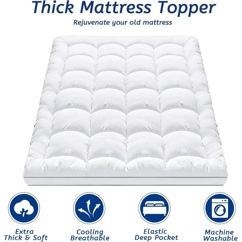 OpulentPlush™ Down-Filled Mattress Topper | Luxurious Comfort & Support