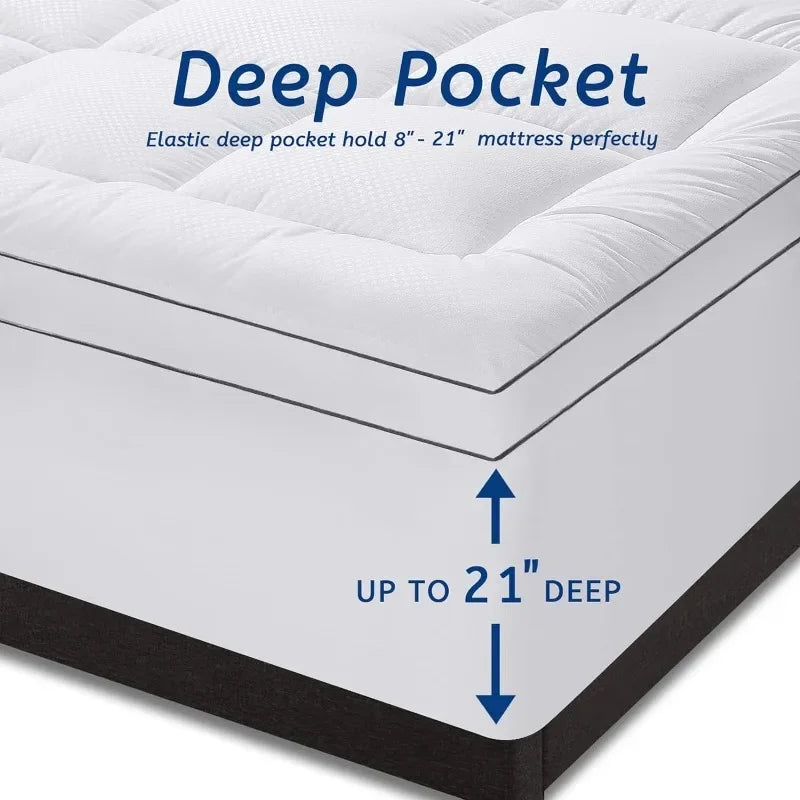 OpulentPlush™ Down-Filled Mattress Topper | Luxurious Comfort & Support