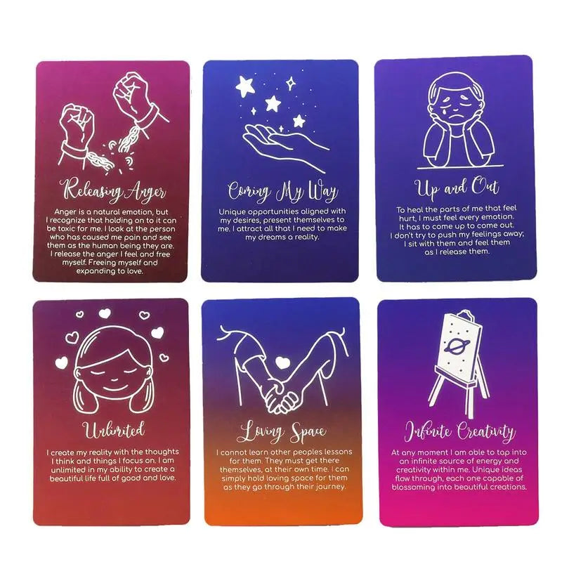 Mindful Messages | Positive Affirmations & Meditation Self-Care Cards | 52-Card Set for Family & Friends Gatherings