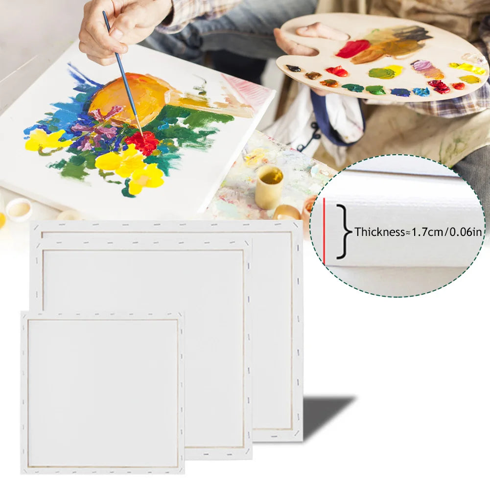 Mini Stretched Artist Canvas | Multiple Sizes | Ideal for Acrylic and Oil Paintings | DIY Craft and Art Supplies