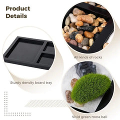 Complete Mini Zen Garden Kit | Authentic Meditation Decor for Home and Office