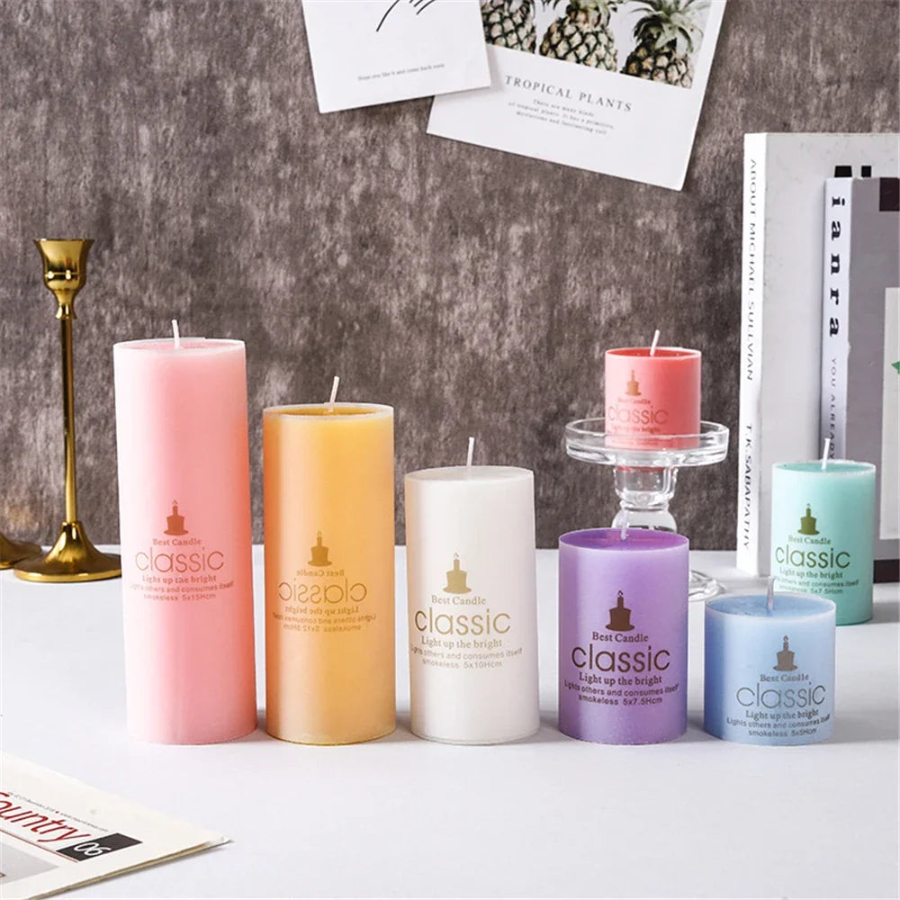 Botanica Aroma Cylindrical Candles | Natural Plant Scents | Lavender, Red Rose, Vanilla, Ocean, Green Tea, Sakura | Perfect for Holidays & Parties
