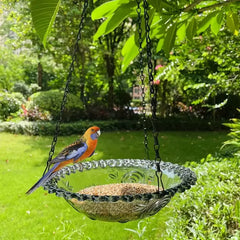 Flower-Shaped Hanging Bird Feeder and Birdbath | Garden and Outdoor Decor
