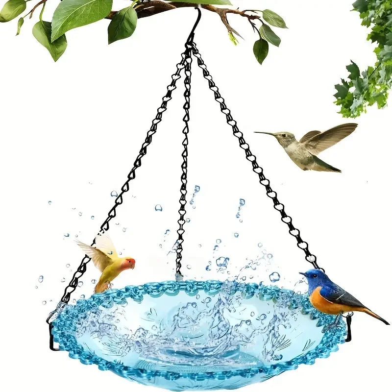 Flower-Shaped Hanging Bird Feeder and Birdbath | Garden and Outdoor Decor