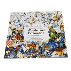Wonderland Exploration Adult Coloring Book | English Edition for Mindfulness and Relaxation