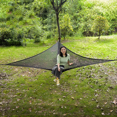Triangle Outdoor Garden Hammock | High-Capacity Portable Net Hammock for Camping and Leisure
