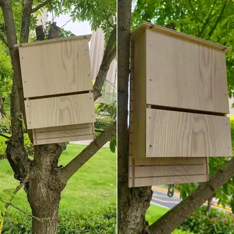 Outdoor Wooden Bat Habitat House | Eco-Friendly Bat Shelter