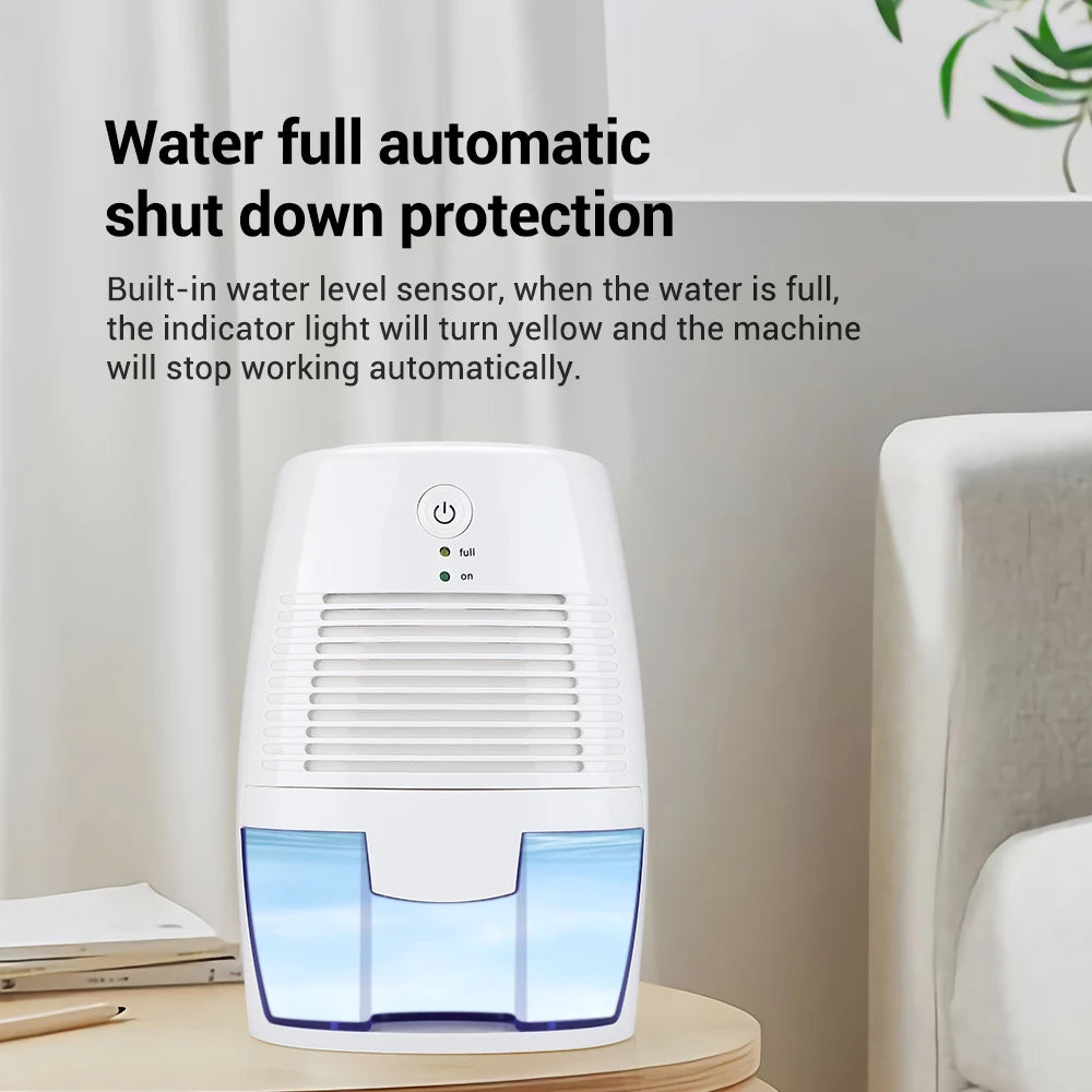 AeroDry Portable Dehumidifier & Air Purifier | 17 fl oz Capacity | Quiet Operation for Home and Office | Includes USB Charging | Efficient Moisture and Odor Removal | White