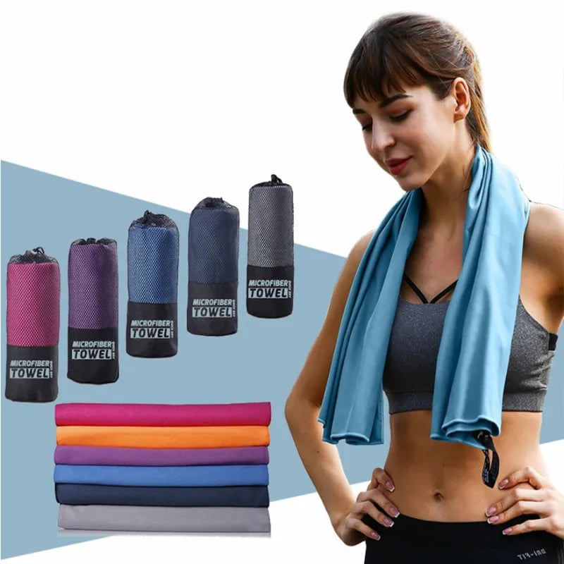 Ultra-Soft Microfiber Yoga Towel | Super Absorbent and Fast Drying | Ideal for Gym, Swimming, and Outdoor Activities