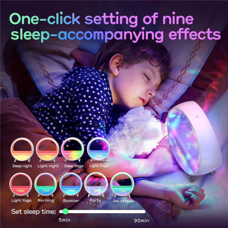 RGB Smart Alarm Clock with Sunrise/Sunset Simulation | WiFi Connected, Alexa & Google Home Compatible | Night Light & Bluetooth Speaker