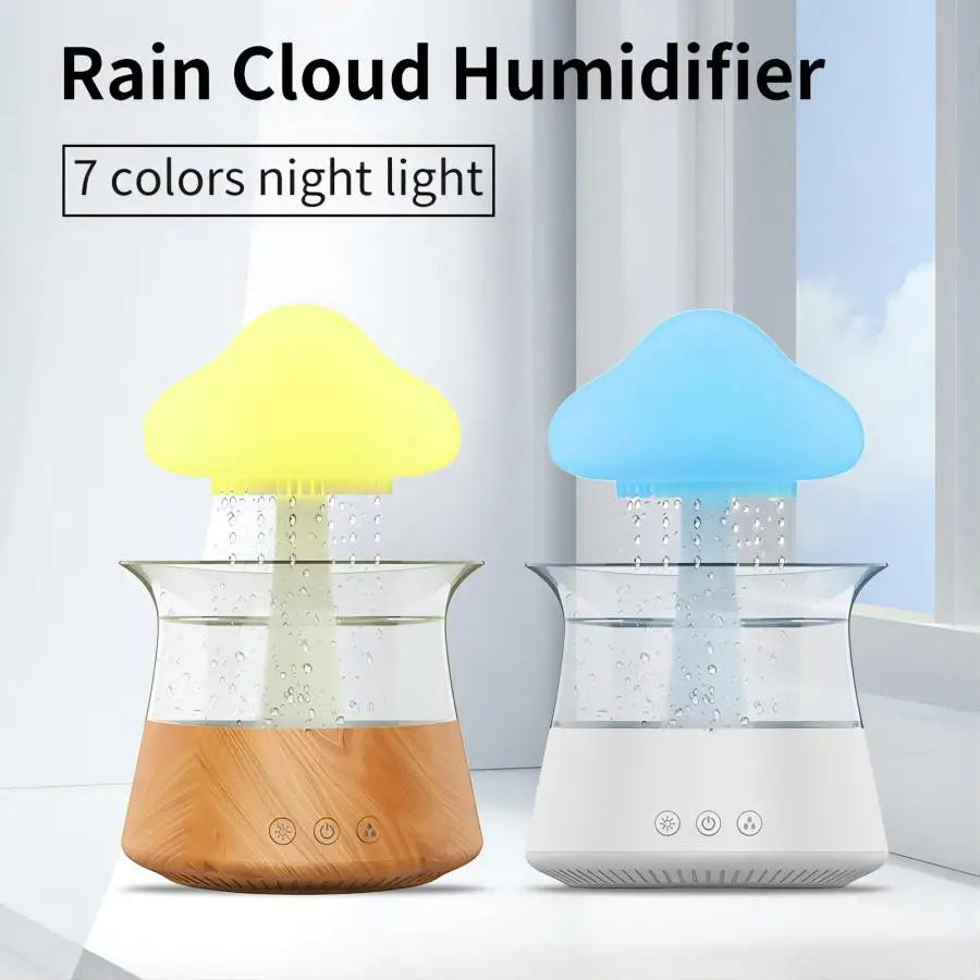 SerenityRain Aroma Diffuser & Humidifier | Ultrasonic Mist with 7-Color Night Light | 450ml Capacity | Continuous & Timer Modes | Type-C Powered